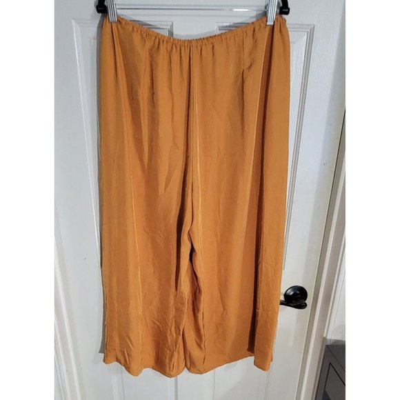 Vince Womens Dark Ginger‎ Drapey Pull On Culottes Pants Wide Leg Size XL NWT - Picture 7 of 13